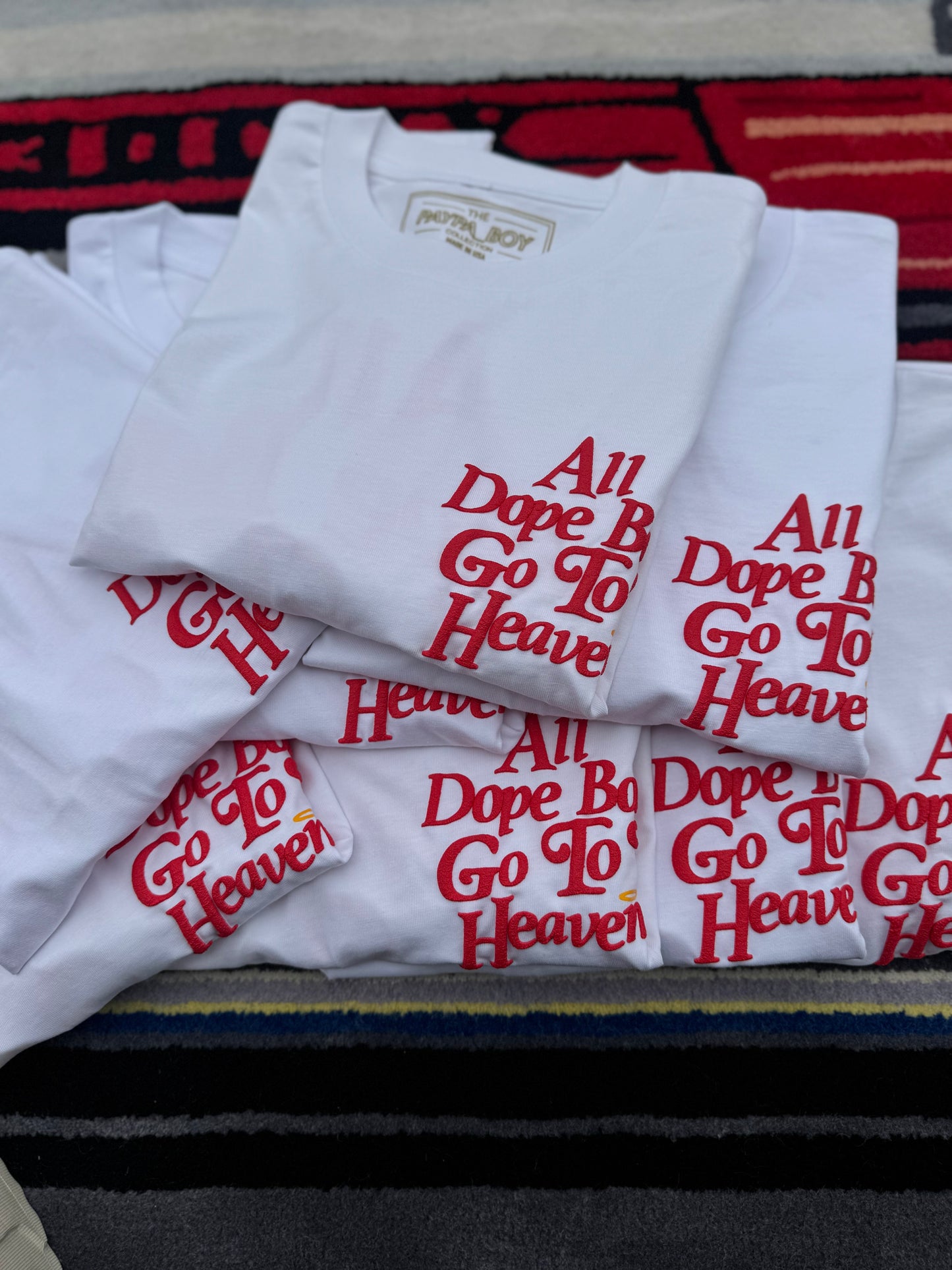 ALL DOPE BOYS GO TO HEAVEN T-SHIRT