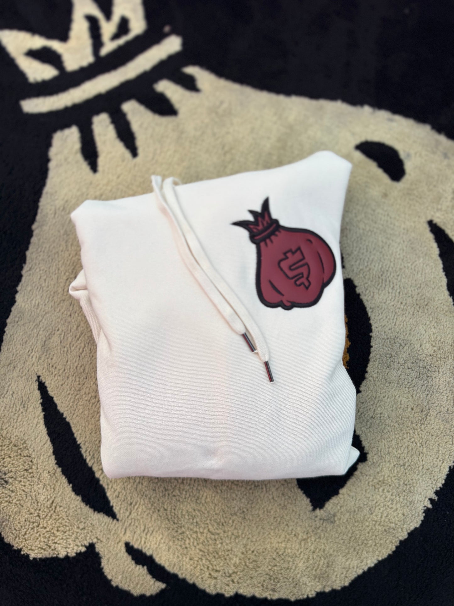 BRANDY WHINE LEATHER MONEY BAG HOODY