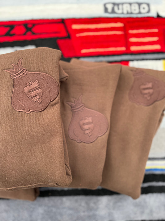 BROWN MONEY BAG HOODY
