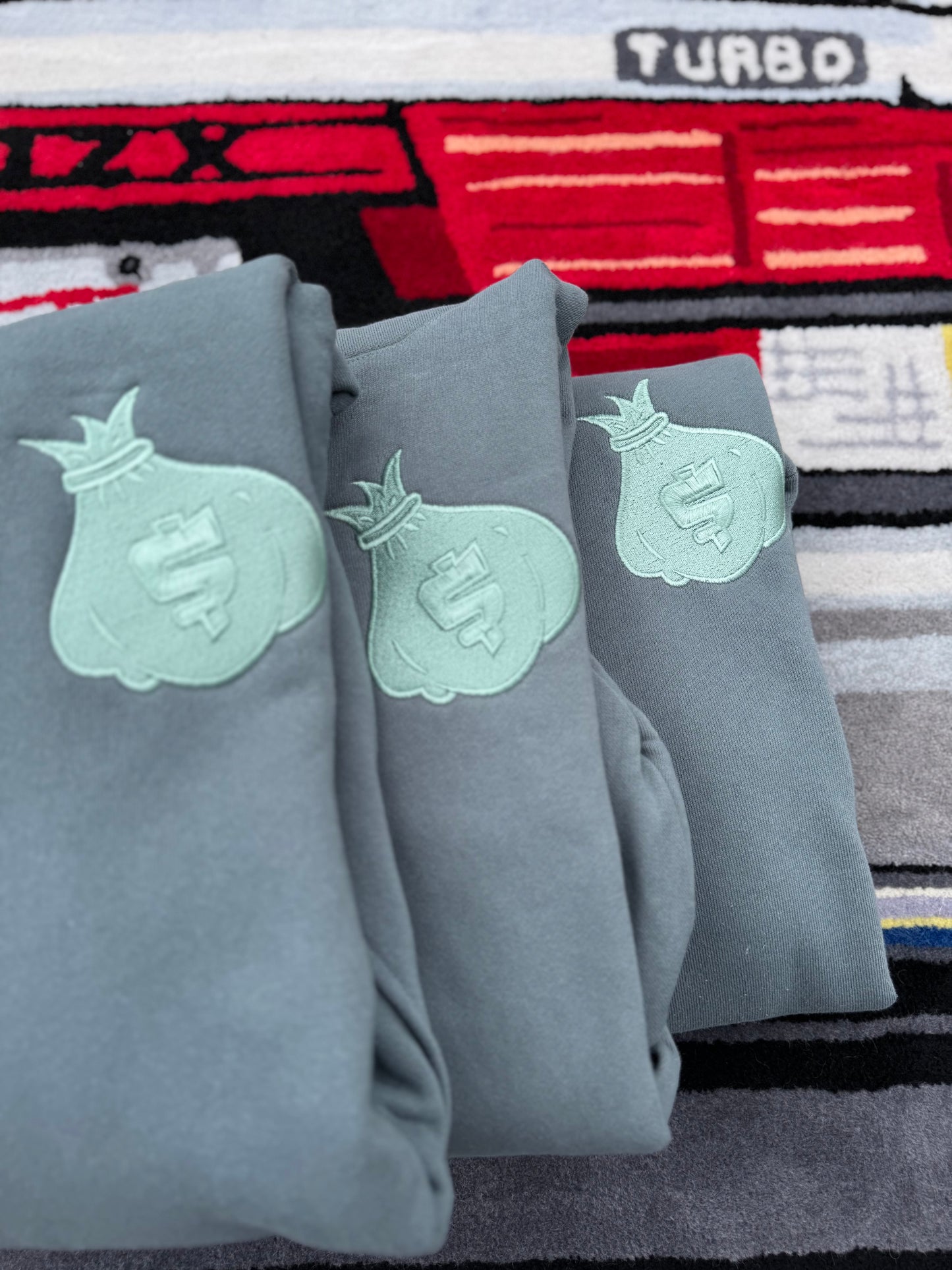 SHARK BLUE MONEY BAG HOODY