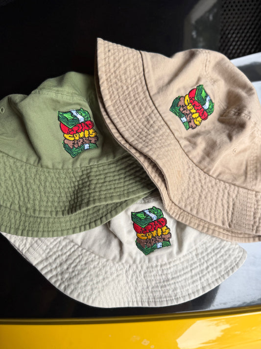 BREAD COMES FIRST BUCKET HATS