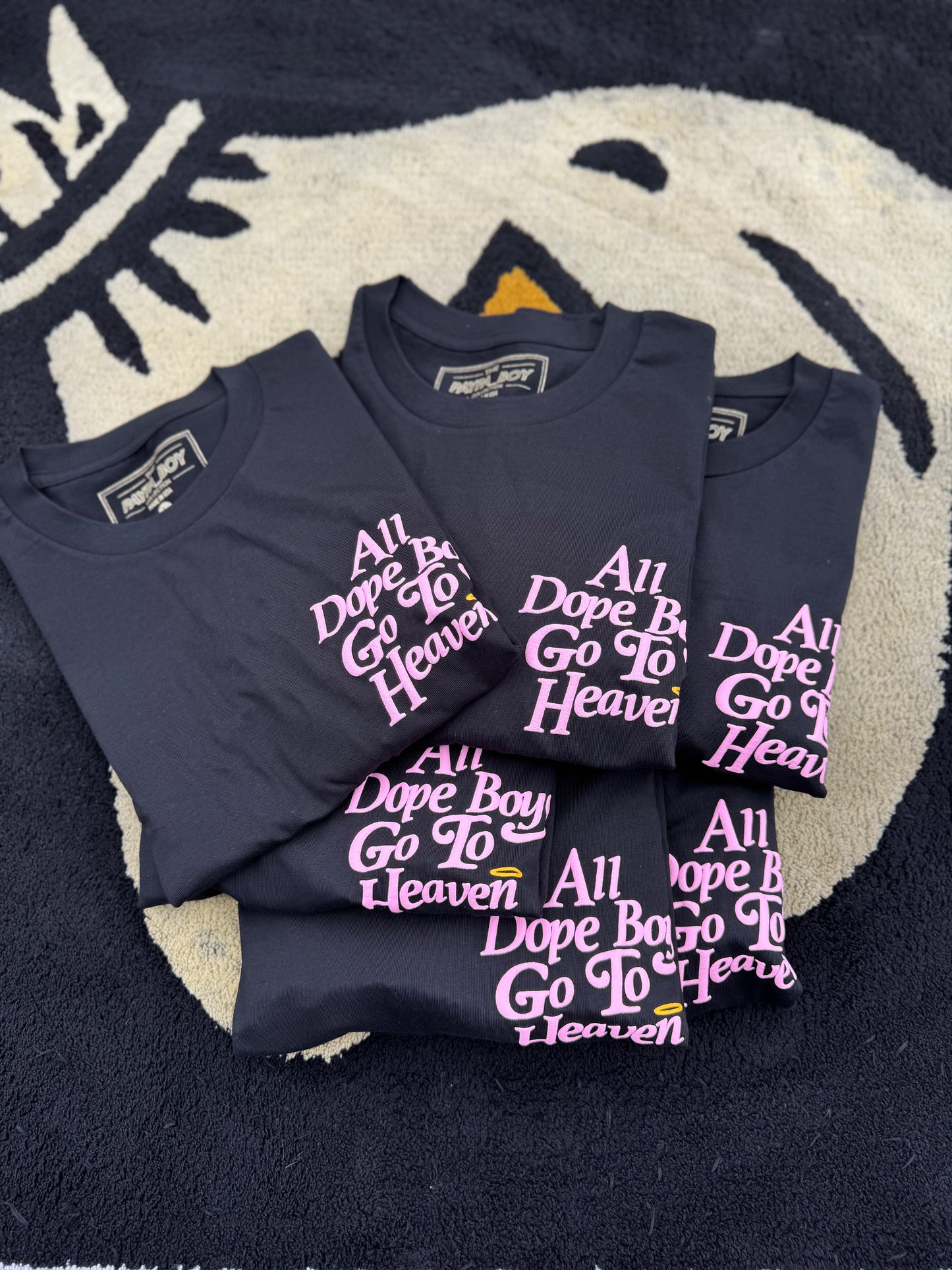 PINK ALL DOPE BOYS GO TO HEAVEN T-SHIRT
